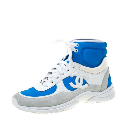 high top chanel sneakers.